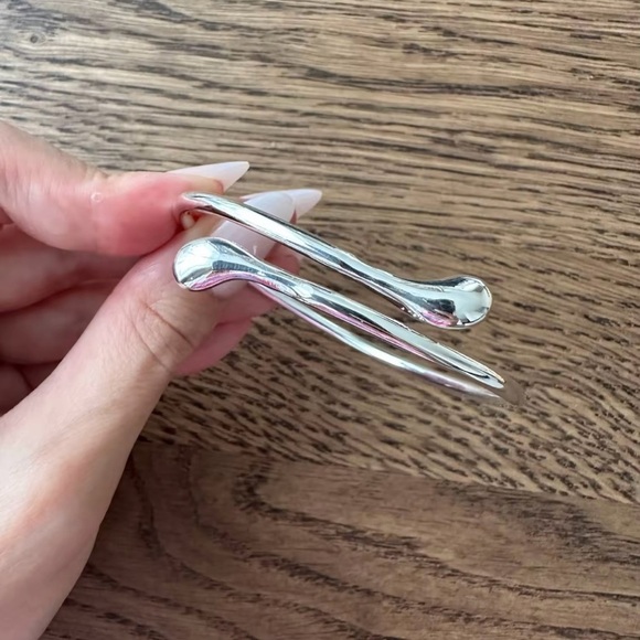 New Silver Women fine Water droplets bangles Bracelet - Picture 4 of 10